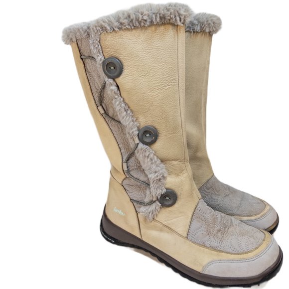 Jambu Womens Size 8.5 Winter Boot Tan Baltic Water Resistant Zip Tall Mid Calf - Picture 3 of 7